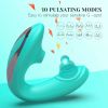 Dog Clitoral Vibrator Remote Control for G-Spot Stimulation with 10 Pulsations and 7 Licking Patterns; Adult Sex Toys for Women Single Player; Teal